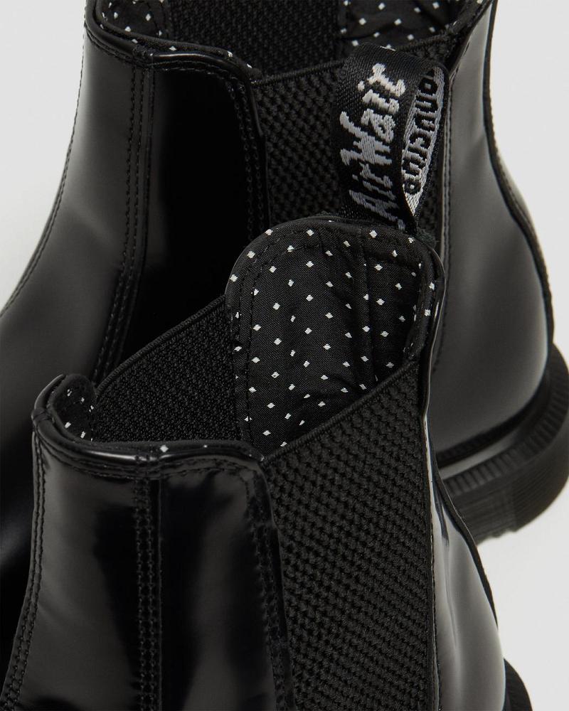 Dr Martens Flora Smooth Lær Ankelstøvletter Dame Svarte | Norge 705PJJ